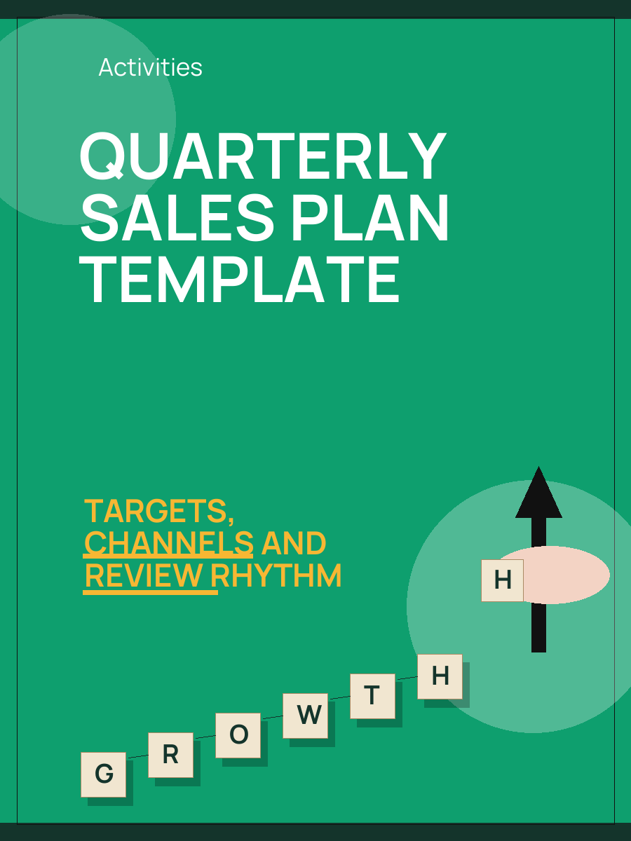 Quarterly Sales Plan Template