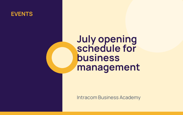 July opening schedule for business management training programs