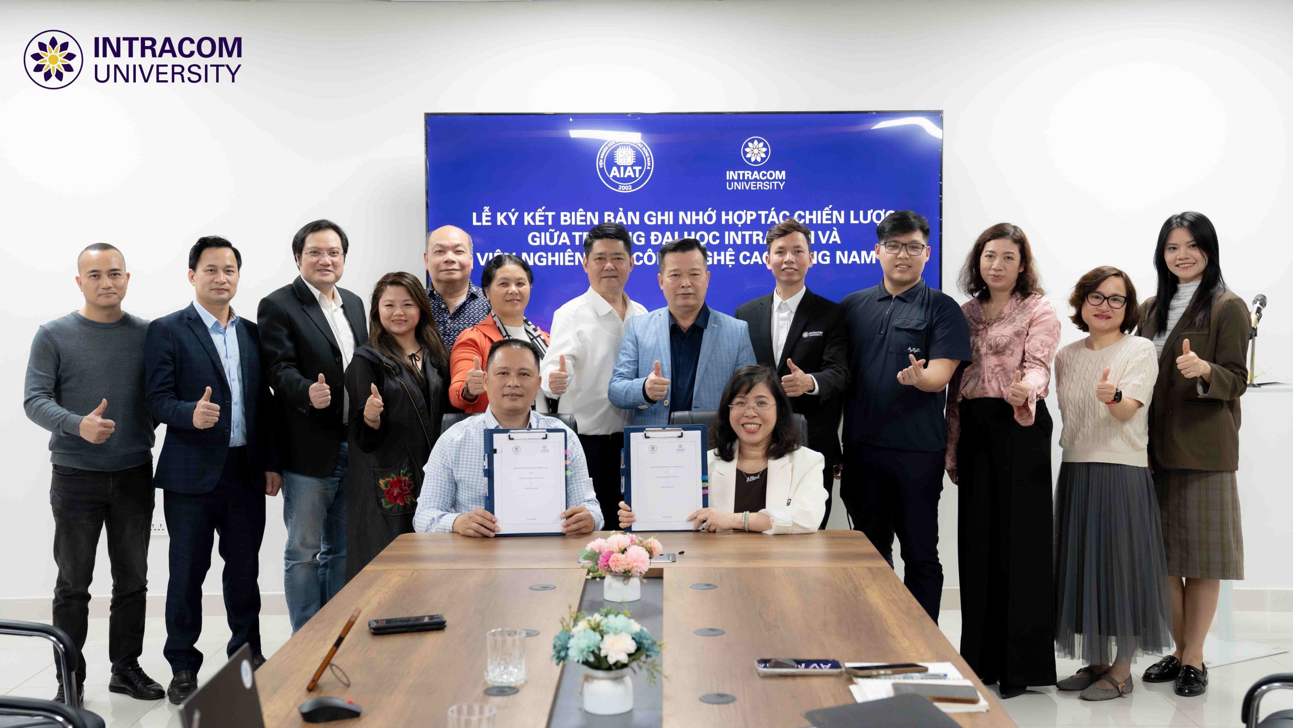 Lễ ký kết biên bản ghi nhớ hợp tác chiến lược giữa Viện nghiên cứu Công nghệ cao Đông Nam Á (AIAT) và Trường Đại học Intracom 13 DSC03310 11zon scaled