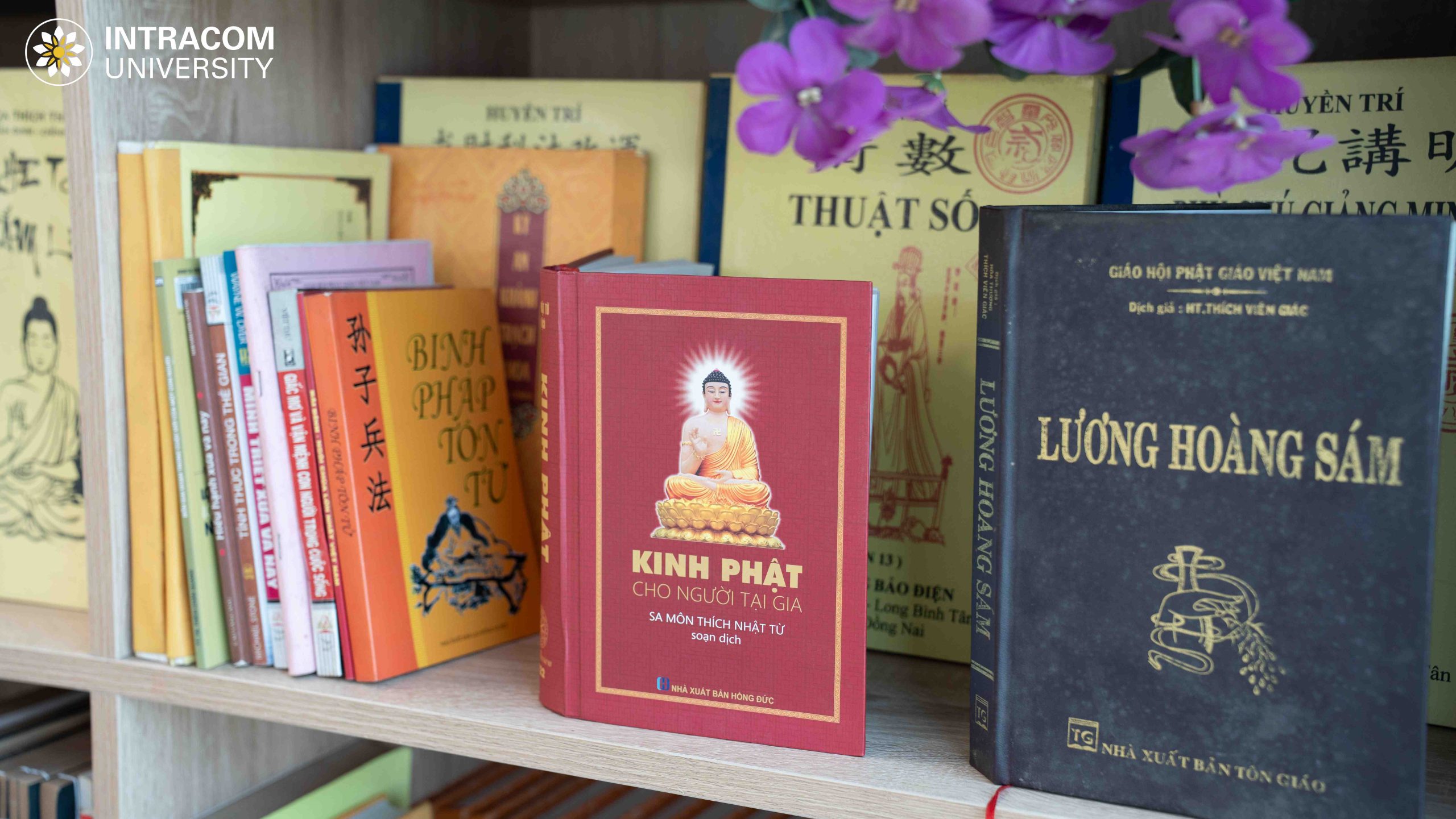 Opening of the Buddhist and Spiritual Science bookshelf at the Information Center - Library of Intracom University 12 DSC03397 11zon scaled