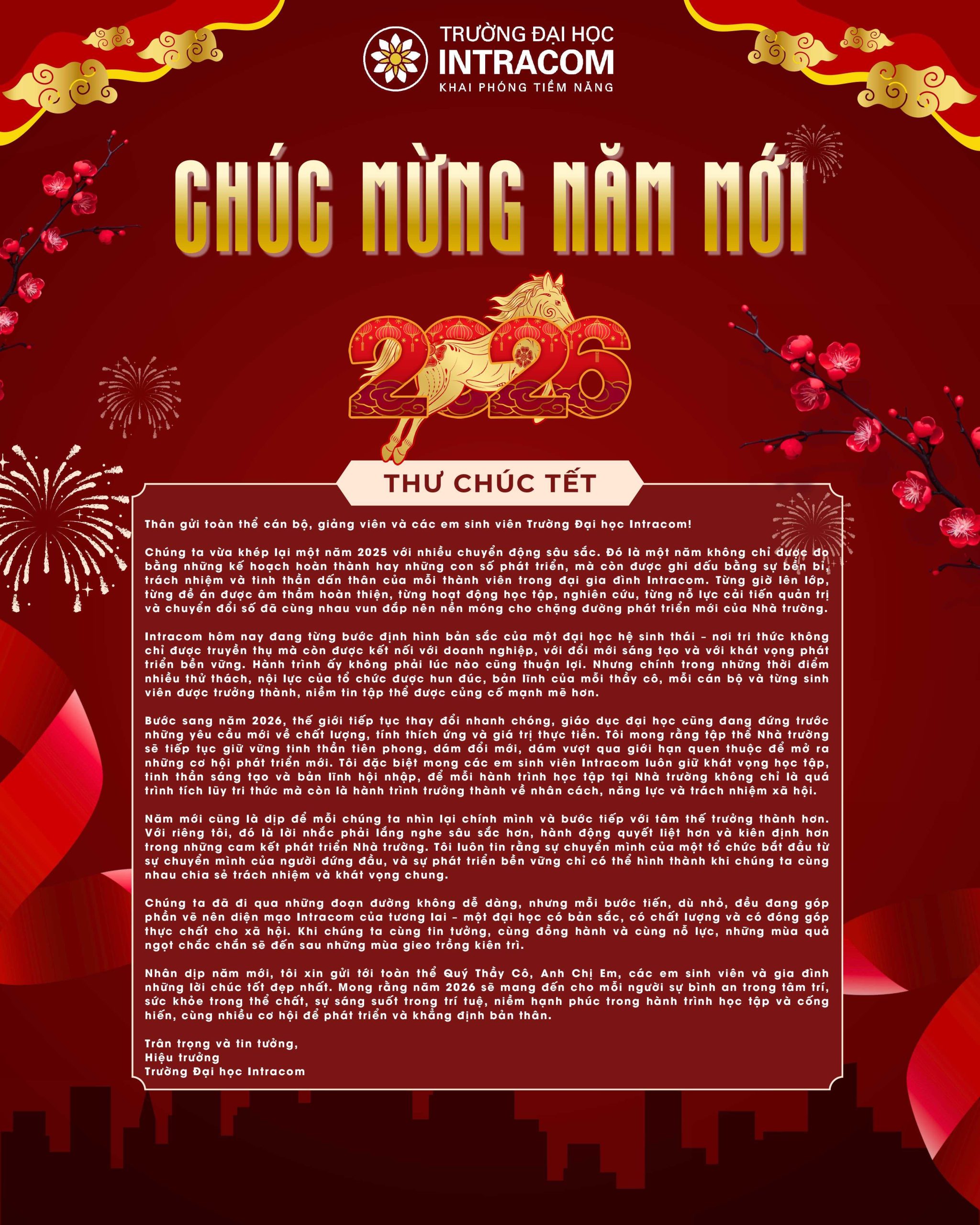 President of Intracom University Sends New Year Greetings Intracom University President's New Year greeting